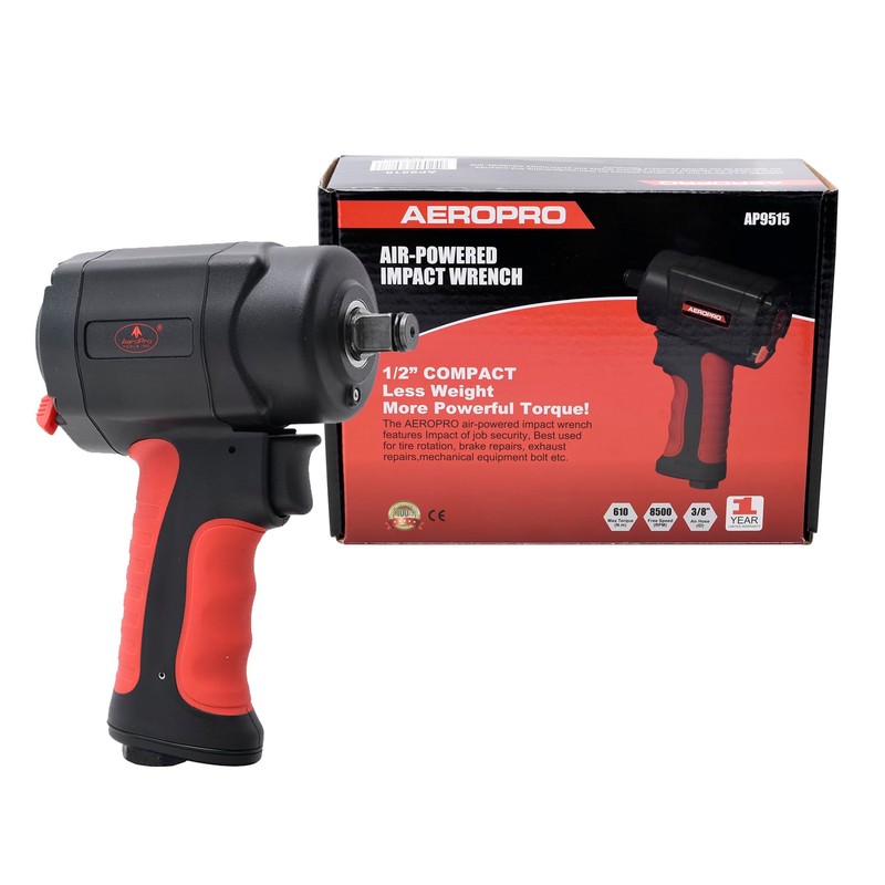 AEROPRO TOOLS 1/2-Inch composite Mini Air Impact Wrench(AP9515),compact design with