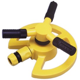 Green Life YM-14237A Three-Arm Sprinkler 360° Water Spray, Depth 5.9 x Height 4.0 x Width 6.5 inches (15.0 x 10.0 x 16.5 cm)