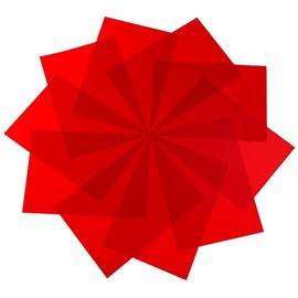 9 Pack Gel Filter Colored Overlays Correction Gel Light Filter Transparent Color Film Plastic Sheets, 11.7 by 8.3 Inches (Red)