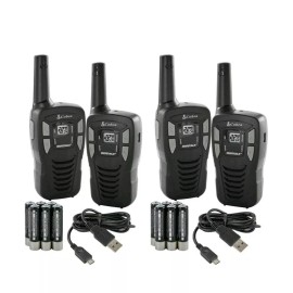 Cobra NEW (4) COBRA CXT145 MicroTalk 16 Mile Rechargeable Walkie Talkie 2 Way Radios