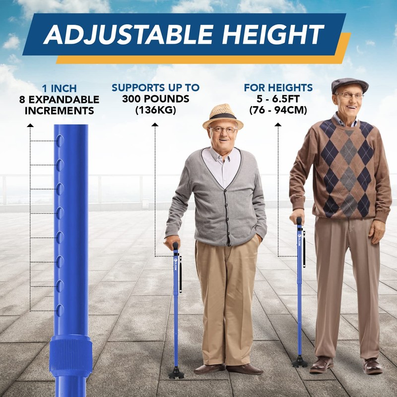 Walking Cane - Folding Canes for Women for Stability, Adjustable