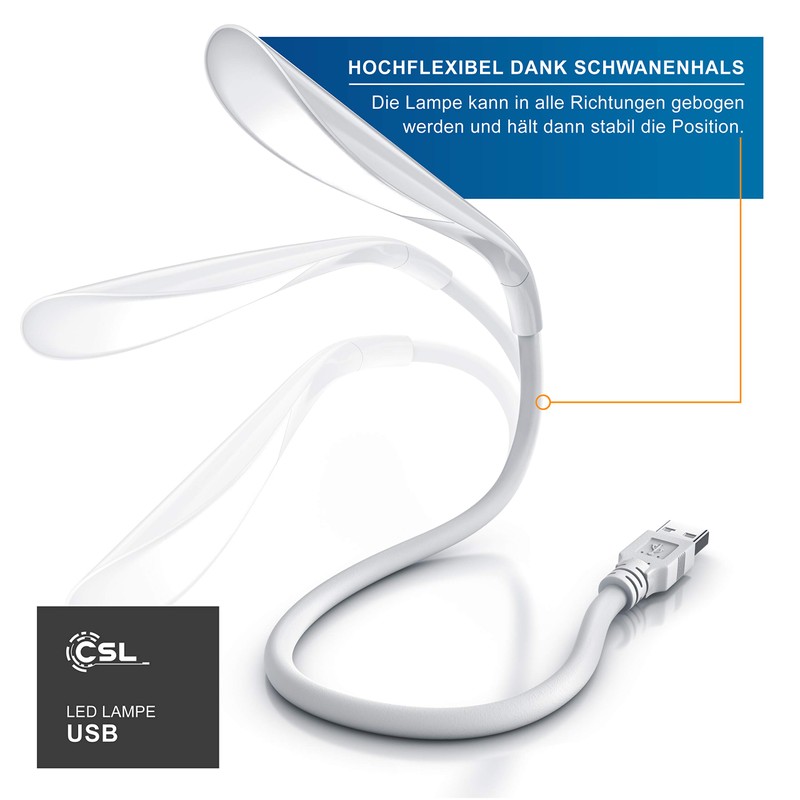 CSL - LED Lamp - USB Connection - Reading Lamp