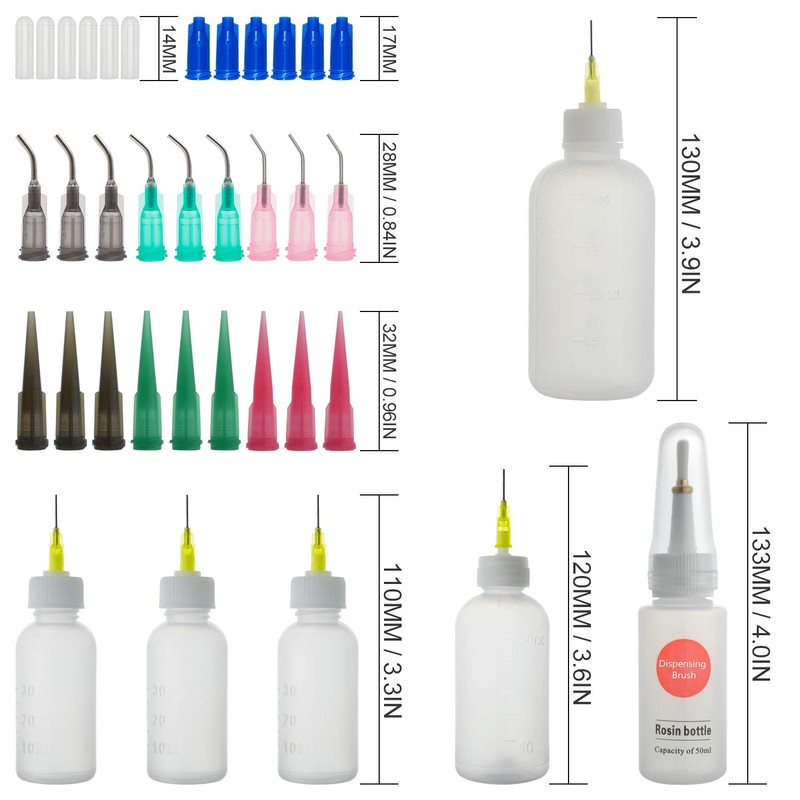 FJNATINH Precision Tip Applicator Bottle, Mini Glue Squeeze Bottle with