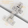 Furniware Set of 2 Middle Stop Cabinet Hinges, Opening Angle