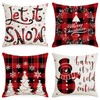 AUMA Set of 4 Christmas Throw Pillow Covers 18x18 inch