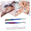 TOVINANNA 1 Set Stainless Steel Eyelash Tweezers Durable Makeup Clamp