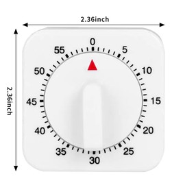 SULIVES Kitchen Timer, Egg Timers for Boiling Eggs, Timers for Cooking, Precise 0-60 Minute Timing, Easy-to-Use, Elegant White Design, Portable Cooking Assistant