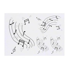 Azeeda 4 x 'Liebe zur Musik' Temporäre Tattoos - Wasserfest, Hautfreundlich & Ungiftig · Transfers in Verschiedenen Größen (TO00082610)