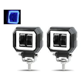 Par Faros Auxiliares Led Ojos De Ángel Niebla Led Moto Luces