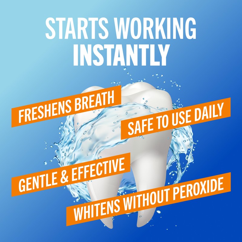 TheraBreath Whitening Mouthwash, Dazzling Mint, Dentist Formulated, 16 Fl Oz