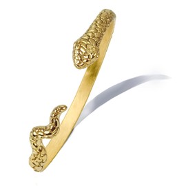 DEAROK 14K Gold Bracelets for Women Gold Bangles for Women Snake Cuff Bracelets for Women Adjustable Gold Bangle for Women Friendship Gift