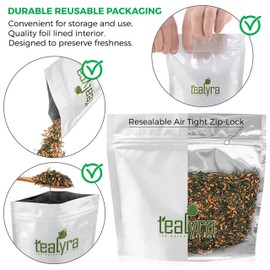 Tealyra - Gen Mai Cha Supreme - Japanese Loose Leaf Tea - Organically Grown - Genmaicha Green Tea with Brown Roasted Rice - Caffeine Level Low - 100g (3.5-ounce)