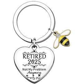 TTOVEN Funny Retirement Gifts for Women Men 2025 Thank You Leaving Keyring Gifts Retired Farewell Gifts for Coworkers Colleagues Retirement Good Luck Gifts Happy Retirement Party Presents