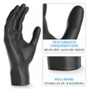 100 x ARNOMED Disposable Gloves L, Latex Gloves Black (Pack