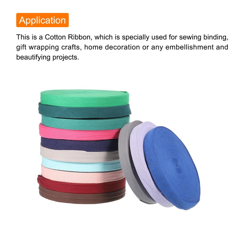 PATIKIL Cotton Twill Tape 20mm(3/4") 25 Yards Cotton Ribbon Bias