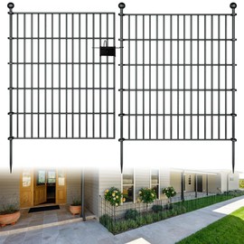 10 Panels Garden Fence Dog Fence Outdoor for Yard,32 in (H) X 23.6 Ft(L),Garden Fencing,Temporary,Fence Panels,No Dig Fence,Outdoor Dog Fence,Privacy Fence Screen,Garden Fences and Borders for Dogs
