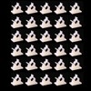 Viaky 30 Pieces White Adjustable Cable Clips Self-Adhesive Desk Organizer