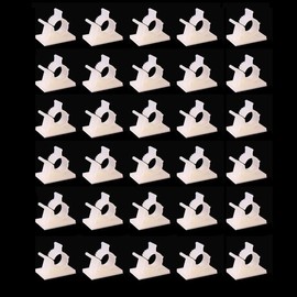 Viaky 30 Pieces White Adjustable Cable Clips Self-Adhesive Desk Organizer Nylon Wire Management Wire Holder