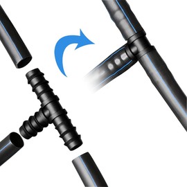 PVC Barbed Tee Fitting - 3/4 PVC Tee Barb Fitting - 3/4 Inch Barbed Insert Tee - Hose Barb Fittings for Tubing Hose Water Line - SCH 40 Barbed Hose Tee Fitting – Barbed Tee PVC Fitting