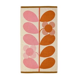 Orla Kiely Bloom Duo Blush Bath Towel 70 x 125 cm