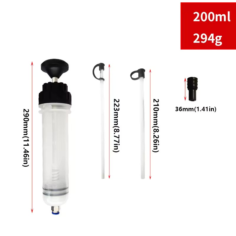 500ml Automotive Fluid Extractor Syringe Hand Pump with Hose