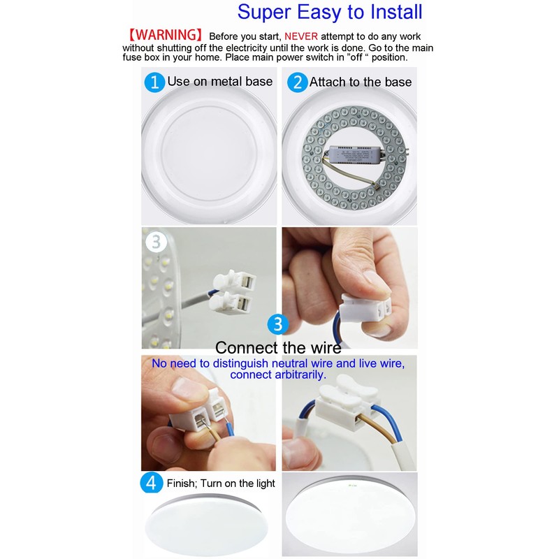 OLYMSTAR 36W LED Light Kit Panel for Ceiling Fan Flush