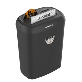 Suntiko Paper Shredder, 14 Sheet Cross Cut, 6.6 Gallon Basket, P-4 Security Level, 3 Mode Design - Jam Proof Heavy Duty Shredder for Home and Office