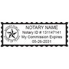 Hubco Purple S-844 Self Inking Notary Stamp - Texas