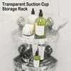 FLICKIRIT Corner Shower Caddy Suction Cup, Clear Acrylic Shower Basket