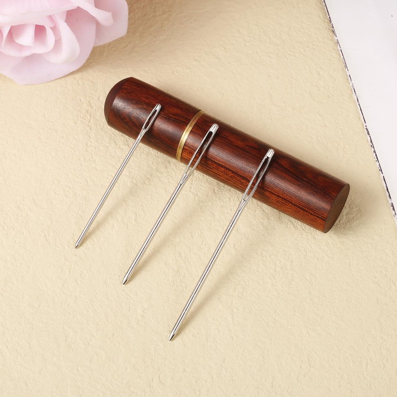 18pcs Large Eye Sewing Needles, Stainless Steel Sharp Tapestry Needles Hand