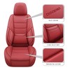 CHOCMONS Full Coverage Front Set Seat Covers with Waterproof Leather,Lumber