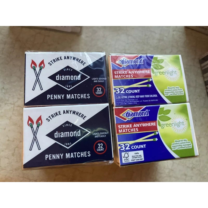 (10 Pack) Diamond Strike Anywhere Matches Penny Matches Camping 320