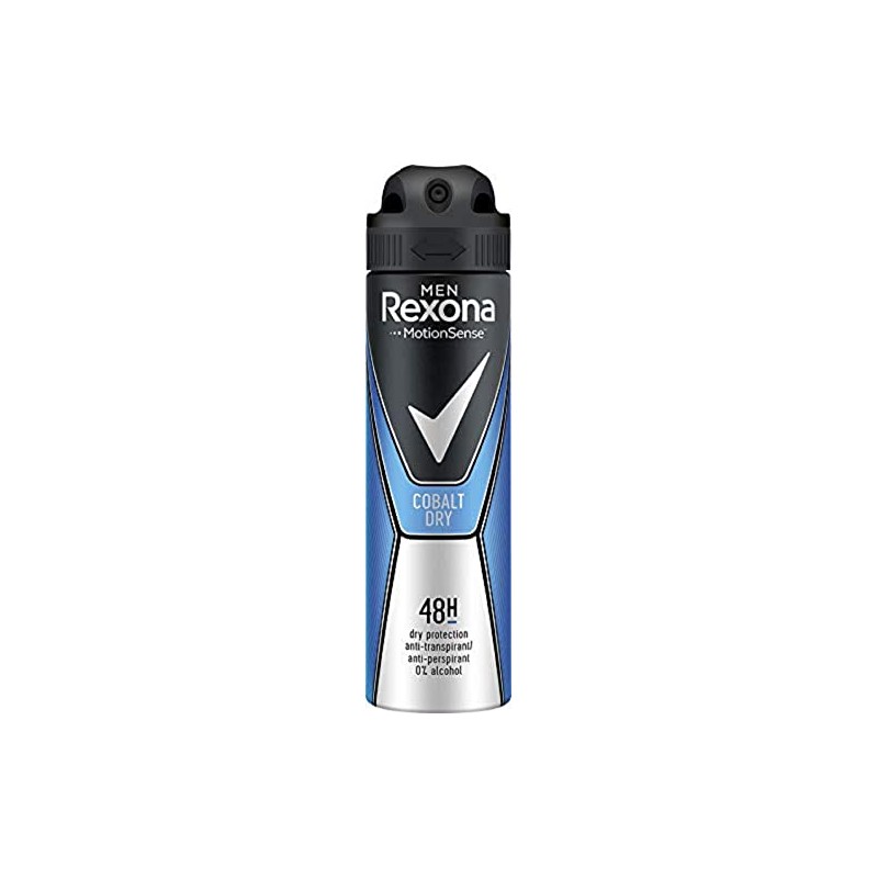 Rexona Cobalt Dry Men Antiperspirant for Long-Lasting Freshness 48-Hour Protection,