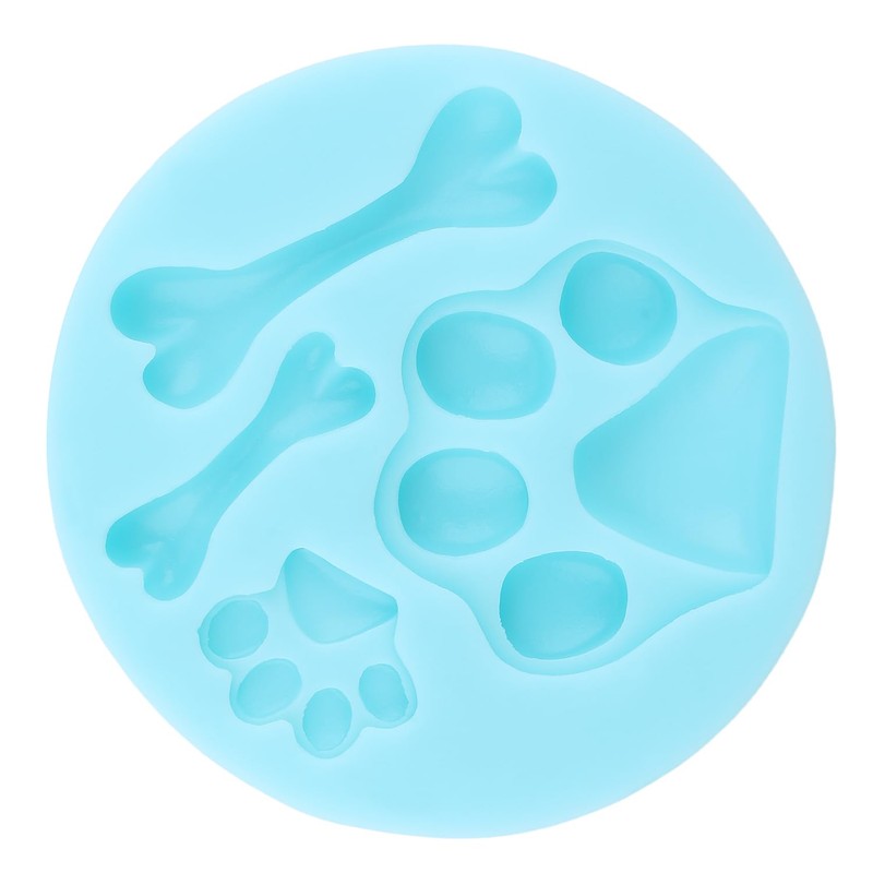 Cat Paw Fondant Mold Dog Paw Bone Silicone Mold