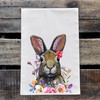 Easter Kitchen Towel - Rabbit Flour Sack Towel - Bunny