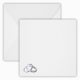 Paper24 Silver Square Envelopes 15.5 x 15.5 cm 155 x 155 mm with Gummed Seal Grammage: 120 g/m² Pack of 25
