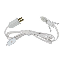 Creative Hobbies Single Light Replacement Clip in Lamp Cord for Christmas Village House Includes Clear Incandescent Light Bulb