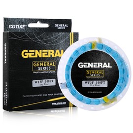 Goture Fly Line Floating with 2 Welded Loops, Weight Forward Floating Fly Line with Low Memory for Accurate Cast, Fly Fishing Line WF5F, 100FT Sky Blue