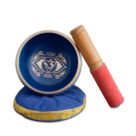 Nature's Own Tibetan Singing Bowl Set- Easy to Play- Meditation Sound Bowl Handcrafted in Nepal for Yoga, Mindfulness, Chakra Healing, Stress Relief- Spiritual Gifts for Women & Men (4 Inch, 05)