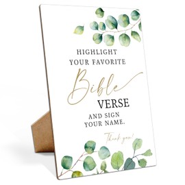 Eucalyptus Wedding Decor, Bridal Shower Decorations, Bachelorette Party Decorations, Highlight Your Favorite Bible Verse, 8×11 Wooden Play Sign with Stand for Wedding Open Bar Decor- LP026