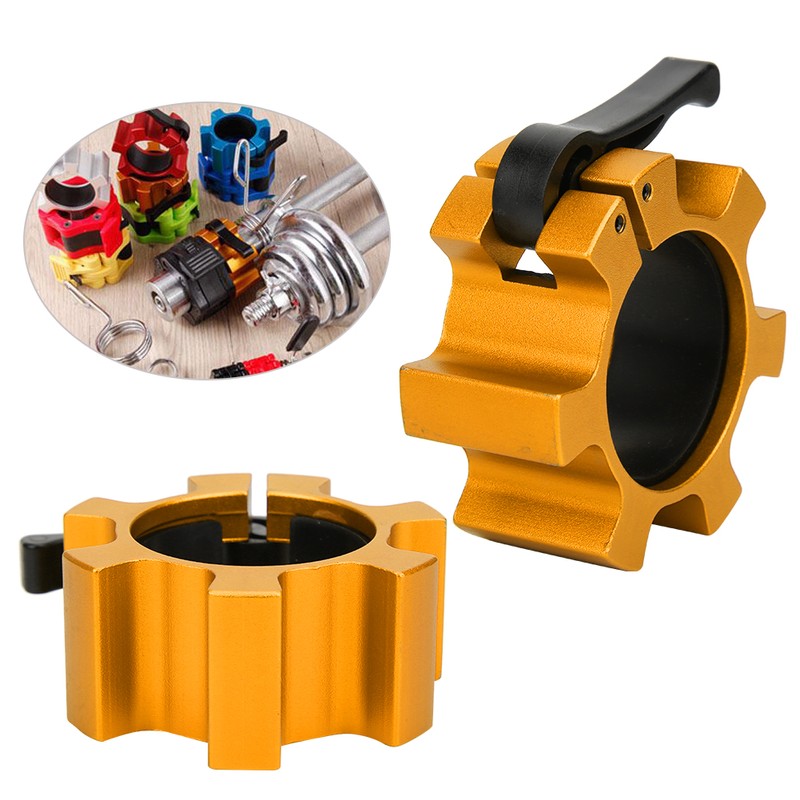 2Pcs Aluminium Alloy Safe Lock Collars Clamp Buckle Weightlifting Barbell