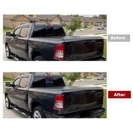 HHLOU Rear Middle Window Thin Blue Line American Flag Decal Fit for 2004-2014 Ford F150/F250/F350,Rear Center Sliding Window Glass USA Flag Vinyl Sticker (04-14, Blue Line)