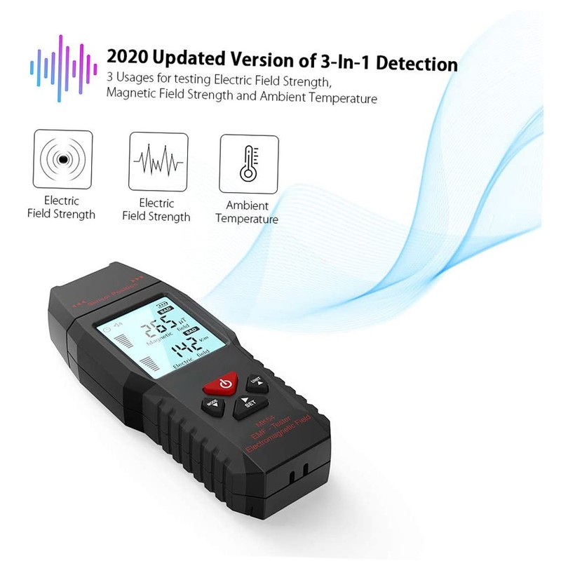 MK54 EMF Tester Handheld Mini Digital LCD EMF Detector Electromagnetic