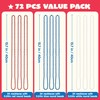 JOYIN 72 Pcs July 4th Bead Necklaces, Red White Blue