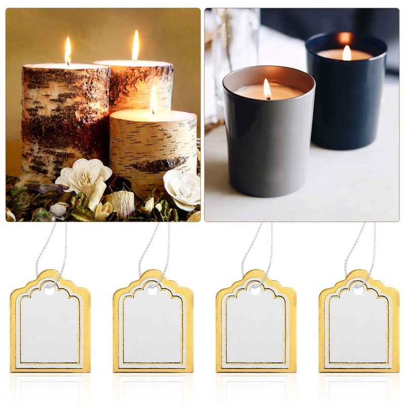 500pcs Paper Tag Label Tag with Hanging String for Jewelry