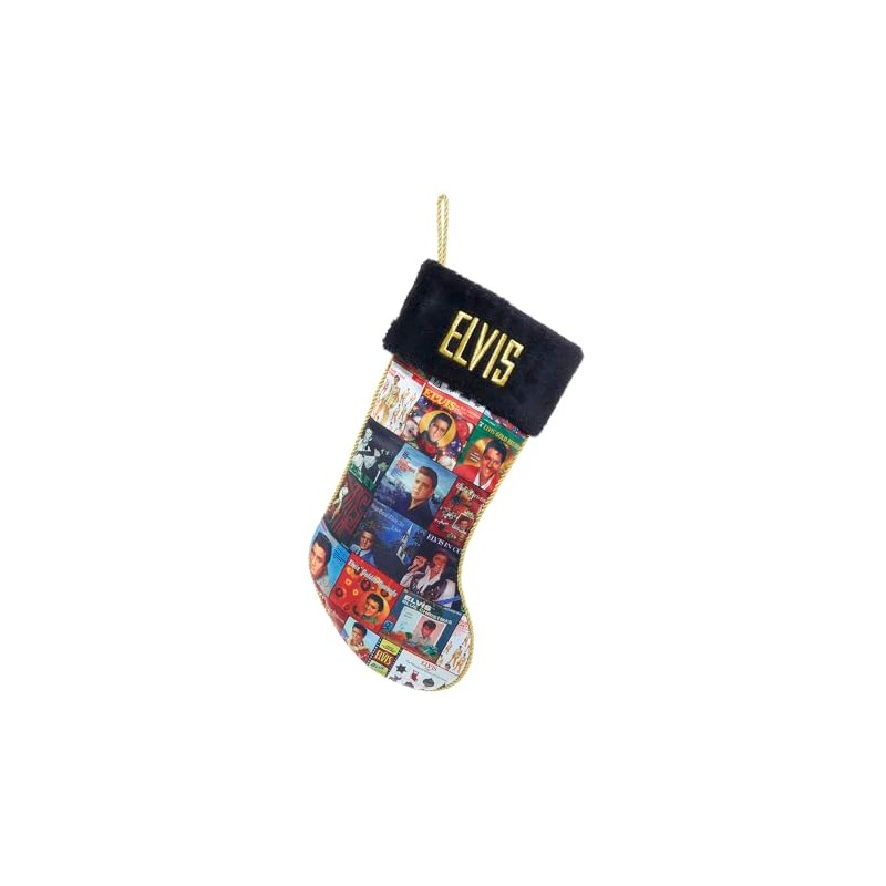 Elvis Presley Kurt Adler 19 Inch Holiday Albums Elvis Stocking,