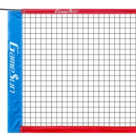 Professional Outdoor Volleyball & Badminton Combo Net - 32'x3' Heavy-Duty 21-Ply Polyester with Tarpaulin Tape & Top Cord - All Weather Court Replacement for Schools/Backyards