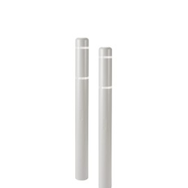 BollardGard 4" x 52" 2-Pack Bollard Cover - Innoplast (Light Gray White Tape)