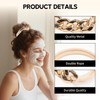 DAWZMR 5 PCS Gold Hair Ties, Ponytail Cuff for Women's