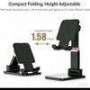 Soporte de teléfono ajustable para escritorio | Soporte plegable, base